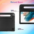 thumbnail image 6 of Galaxy Tab A8 10.5" Case - TECH CIRCLE [Kickstand /Handle] Rugged Case Lightweight Plastic Drop Proof Kids Cover for Samsung Galaxy Tab A8 (10.5-Inch) (SM-X200) 2022 Tablet, Black, 6 of 8