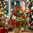 thumbnail image 5 of Flocked Mini Holiday Desktop Ornament Seasonal Tabletop Festive Home Decoration for Christmas Tree Display, 5 of 5