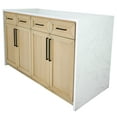 thumbnail image 5 of KBC Palisade 60" Kitchen Island Cabinet w/ Engineered Marble Waterfall in Blonde, 5 of 9