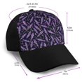 thumbnail image 2 of Yiaed Lavender Flowers Print Baseball Cap Dad Hat Polo Style Plain Blank Adjustable Size, 2 of 5