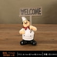 thumbnail image 1 of Resin Chef Decoration Retro Hand Up Chef Exquisite Welcome Sign Ornament Fadeless Chef Figure, 1 of 7