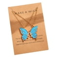 thumbnail image 2 of Dvkptbk Butterfly Light Mode Femmes Nouveau Design Colliers Colorés Ras-du-Cou Chaînes Accessoires pour Amoureux Fête Quotidien Colocation Bijoux, 2 of 3