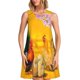 thumbnail image 1 of Disketp The Chicken Family para Vestido sin Mangas para Mujeres, Vestidos de Verano para Mujeres, Casual y Holgado para la Playa, 1 of 7