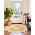 thumbnail image 7 of Unique Loom Utopia Collection Area Rug - Larissa (8' Round Gold/Ivory), 7 of 7