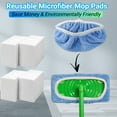 thumbnail image 4 of Reusable Mop Pads Compatible with SwifferSweeper Mop, Microfiber Dry Sweeping Cloths & Machine Washable Wet Pads Refill for Use on All Sealed Floors - Stone, Hardwood, Laminate & Tile (6 Blue), 4 of 6