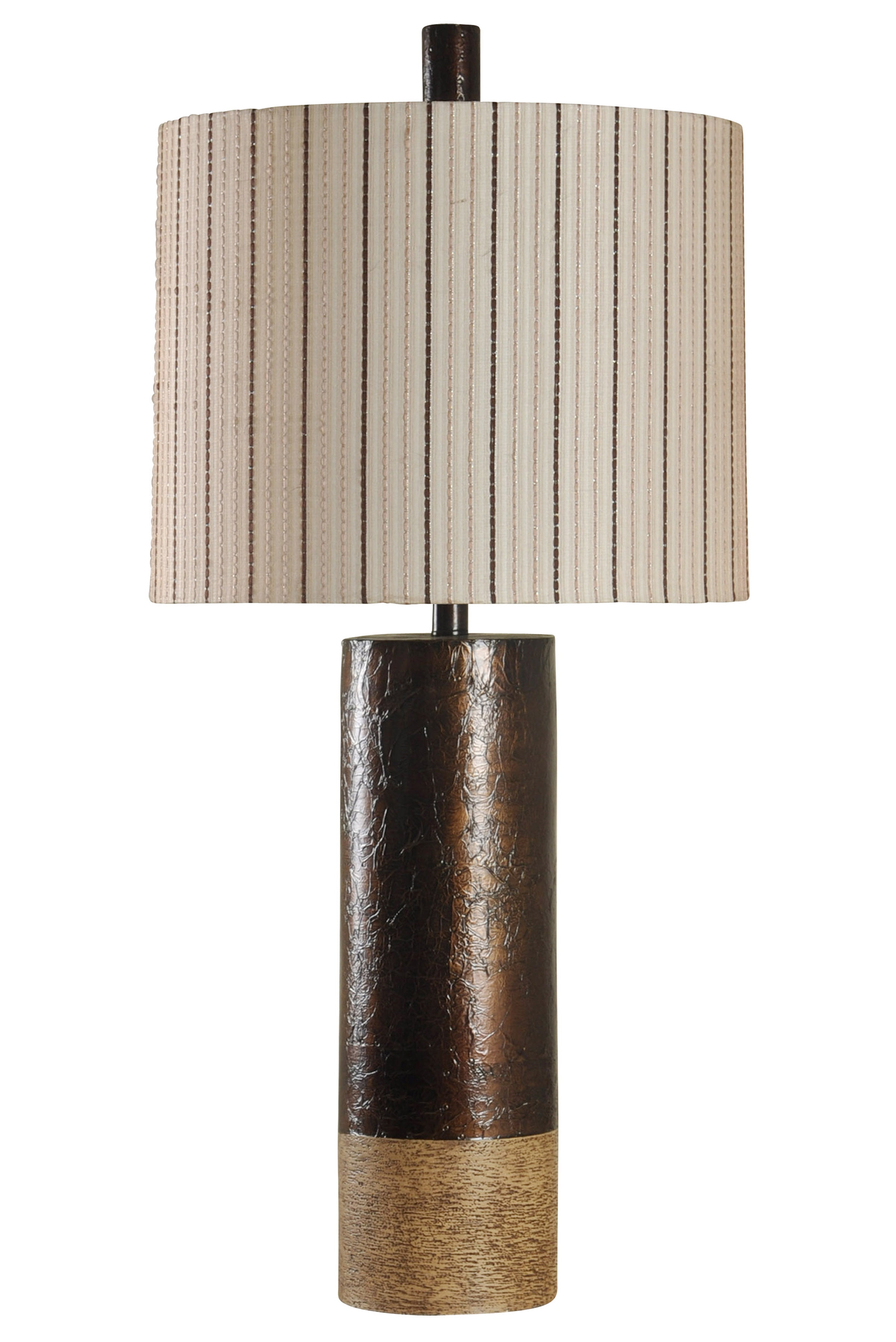 Stylecraft L39095DS Transitional table lamp in India bronze custom fabric drum shade