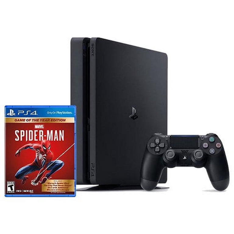 Sony Playstation 4 (PS4) 1TB Slim Console - Jet Black +Game, 2020