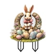 thumbnail image 1 of 2D Bunny Garden Stake Yard Sign Oesthetic Ornament Decoración de Pascua Decoración de Pascua para bodas Familia de césped, 1 of 8