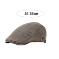 thumbnail image 2 of Newsboy Hats for Men Leather Flat Cap Gatsby Driving Cabbie Hat,Green，G131548, 2 of 5