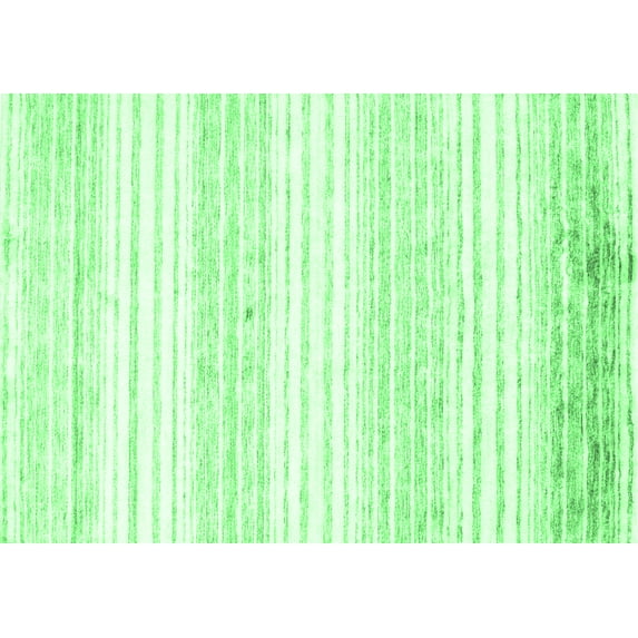Ahgly Company Indoor Rectangle Abstract Emerald Green Contemporary Area Rugs, 8' x 10'