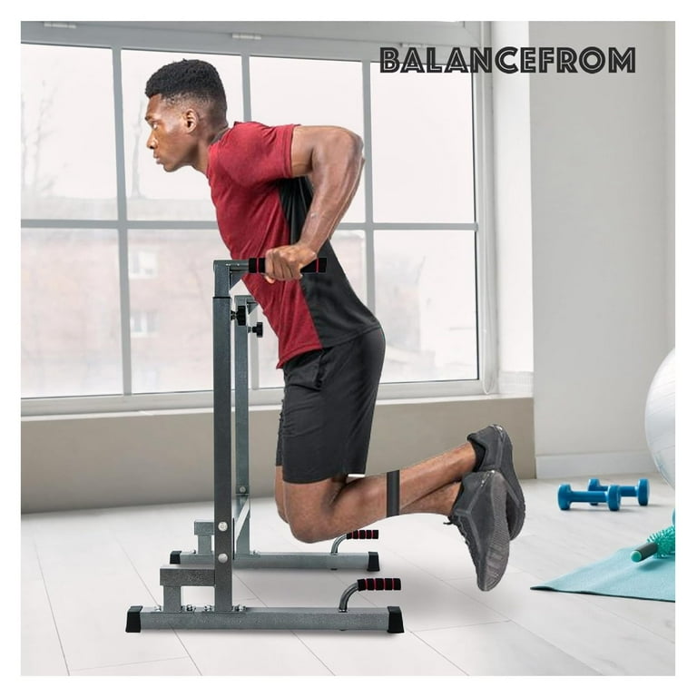 Steel Frame Multi Functional Home Gym Exercise Fitness Dip Stand Station with Adjustable Height 500 Pound Capacity Multiple Colors Walmart