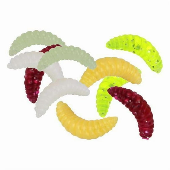 GARENDE 5xFishing Lure Soft Larva Grub Baits Freshwater Tackle 10PCS