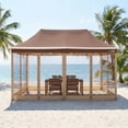 thumbnail image 5 of COBIZI 10x20 Gazebo Tent Outdoor Pop up Gazebo Canopy Shelter with Mosquito Netting, Brown, 5 of 5