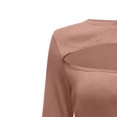 thumbnail image 7 of LYXSSBYX Womens Long Sleeve Dress Hot Sale Clearance Women Fashion Sexy Solid Color Hollow Out Long Sleeve Sheath Knee-Length Dress, 7 of 7