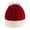 Rouge, variante sur 6 Mois-2 Ans Enfants Tricoté Chapeau Couleur Correspondant Conception Grande Peluche Boule Chaud Enfants Twist Épissage Noël Tricoté Chapeau pour Noël