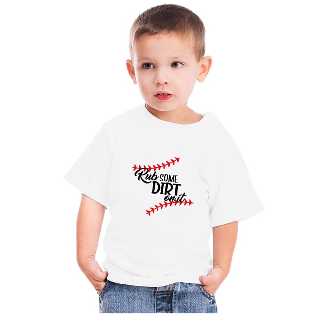 Qertyioot T-Shirts pour Enfants Manches Courtes T-Shirt Graphique Col Rond Crop Top pour Filles et Garçons de 3 à 14 Ans T-Shirt Tee Enfants S10 et Moins