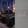 thumbnail image 2 of REGALWOVEN Fitted Sheet, Polyester Bed Sheets, Cooling and Breathable for All Seasons Black 1 PC 78.0x79.9 inch, 2 of 5