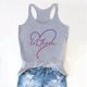 thumbnail image 5 of Camiseta sin mangas con estampado de letras para mujer, ideal para el verano: camiseta informal de cuello redondo con ajuste en el pecho, ideal para el día a día, 5 of 5
