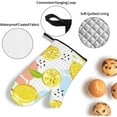 thumbnail image 5 of Fruits Lemon Print Oven Mitts and Pot Holders Sets 4 Piece Set Kitchen Women Men Cooking Baking Microwave Heat Resistant, 5 of 6