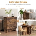 thumbnail image 4 of HOMCOM Folding Dining Table, Drop Leaf Table with 2-tier Shelves, 4 of 10