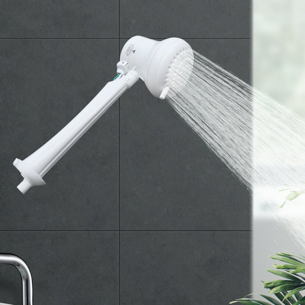 Fichiouy Instant Water Heater Tankless Bathroom Electric Heat Shower Head with Hose Bracket