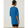 thumbnail image 3 of Womens Oversized T Shirts Summer Half Sleeve Crew Neck Tunic Tops, 3 of 4