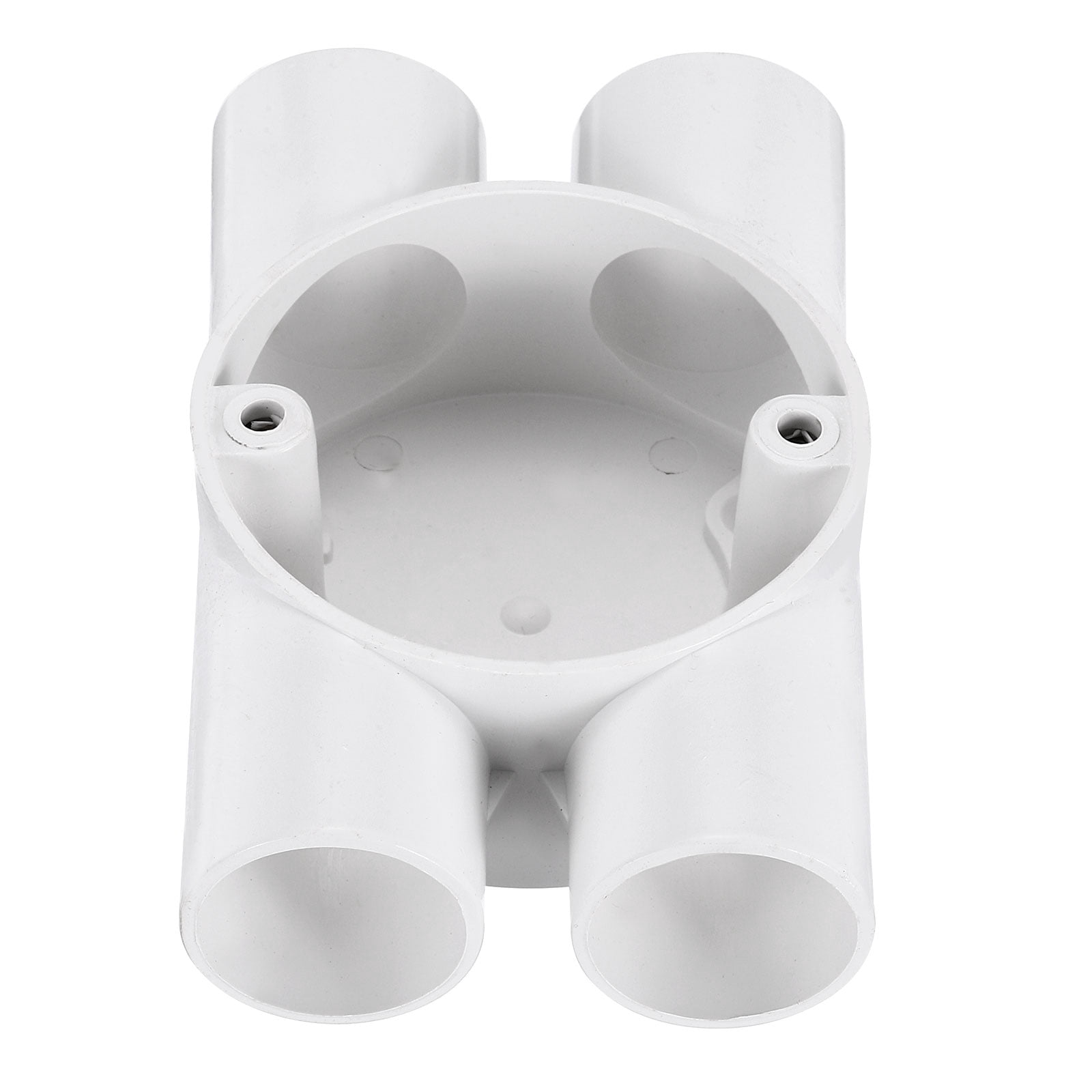 Uxcell 5Pcs Conduit Box Junction Box Outdoor Cable Connectors, 4 Way Round Wire Box Connectors Circuit 25mm with Cover