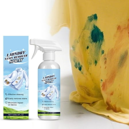 Clothing Stain Remover Spray 120ml | Laundry Cleaner for Garments Shirts Collars | Formula | Deep Oil & Dirt Removal | Fast Action | on Fabrics | 1-Pack