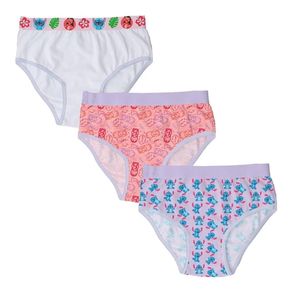 Pantaleta Lilo y Stitch para Niña, Multicolor 3 Piezas Talla 8