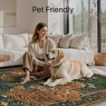 thumbnail image 3 of KUETH 5'x7' Tiger Area Rugs for Living Room, Non Slip Machine Washable Vintage Boho Rug, Low Pile Print Rug for Bedroom Dining Room Home Office, 3 of 9