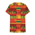 thumbnail image 5 of JTZGDY Western Shirts for Women Vintage African Dashiki Print Summer Short Sleeve Casual V Neck Contrast Color Ethnic T-Shirts Trendy Ladies Flowy Tunic Blouse Orange#04 S, 5 of 6