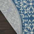 thumbnail image 3 of Nourison Jubilant Geometric Floral Ivory/Blue 5'3" x round Area Rug, (5' Round), 3 of 8