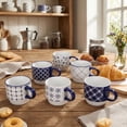 thumbnail image 2 of Coffee Mug for Milk Juice Tea, 12oz Ceramic Cups in Different Patterns(6 Pack ), 2 of 9