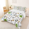 thumbnail image 2 of Erosebridal Green Soccer Court Queen Comforter Set,Football Sport Games Bedding Comforter Set For Boys Teens,Reversible 3-Piece, 2 of 7
