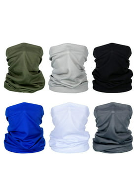 6 Pieces Summer Face Mask UV Protection Neck Gaiter Scarf Sunscreen Breathable