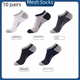 thumbnail image 5 of Calcetines de malla para hombre, calcetines de tobillo empaquetados individualmente, calcetines de regalo, calcetines de algodón para hombre, desodorante absorbente de sudor, 5 of 6