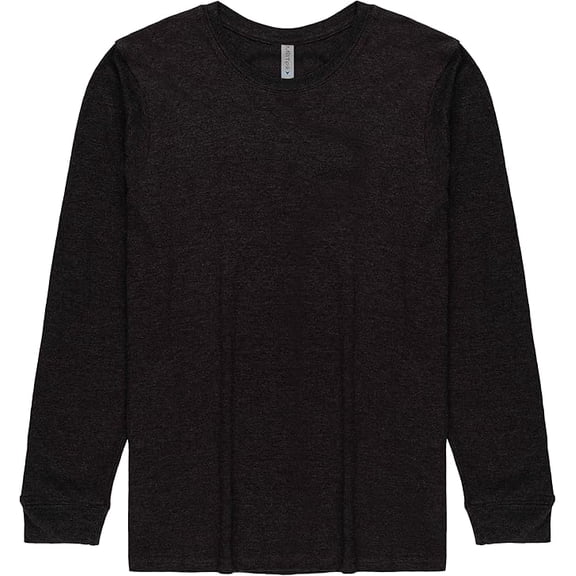 Milltex Adult Unisex Lightweight Long Sleeve T-Shirt, 4.3 oz Soft Cotton Tee, Regular Fit Casual Crewneck Shirt for Men & Women, Breathable Basic Everyday Wear-GreyHtr