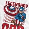 thumbnail image 3 of Captain America  Adult Legendary Dad America T-Shirt, 3 of 4
