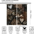 thumbnail image 2 of Coffee Kitchen Curtains,Abstract Graffiti Style Coffee Theme Vintage Brown Print Window Treatments for Bedroom Living Room Café Window Drapes 2 Panels Set,Total Size 42 x 54 Inch, 2 of 6