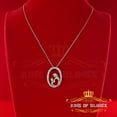 thumbnail image 5 of King Of Bling's Real 0.10ct Diamond 925 Sterling Silver MOTHER'S CHILD LOVE Yellow Pendant, 5 of 13