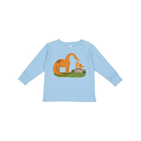 

Inktastic Cute Heart Brontosaurus Family Gift Toddler Boy or Toddler Girl Long Sleeve T-Shirt