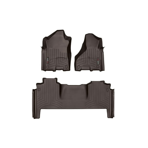 WeatherTech Custom Fit FloorLiners compatible with Ram Truck 2500/3500, Ram 2500/3500 - 1st & 2nd Row, Cocoa