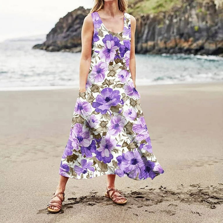 Ovticza Dress for Wedding Guest Women Plus Size Floral Flowy Maxi