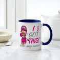 thumbnail image 6 of CafePress - Combat Girl 2 Breast Cancer Hotpink Large Mugs - 11 oz Ceramic Mug - Novelty Coffee Tea Cup, 6 of 6