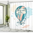 thumbnail image 5 of Ambesonne Saying Shower Curtain, Hot Air Balloon Pastel Flora, 69"Wx70"L, Multicolor, 5 of 5