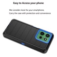 thumbnail image 6 of For Motorola Moto G Power 5G 2025 Case,Takfox Holster Phone Case with Built-in Screen Protector Swivel Belt Clip [3 Layers] Heavy Duty Full Body Protection Shockproof Kickstand Cover- Black/Blue, 6 of 10