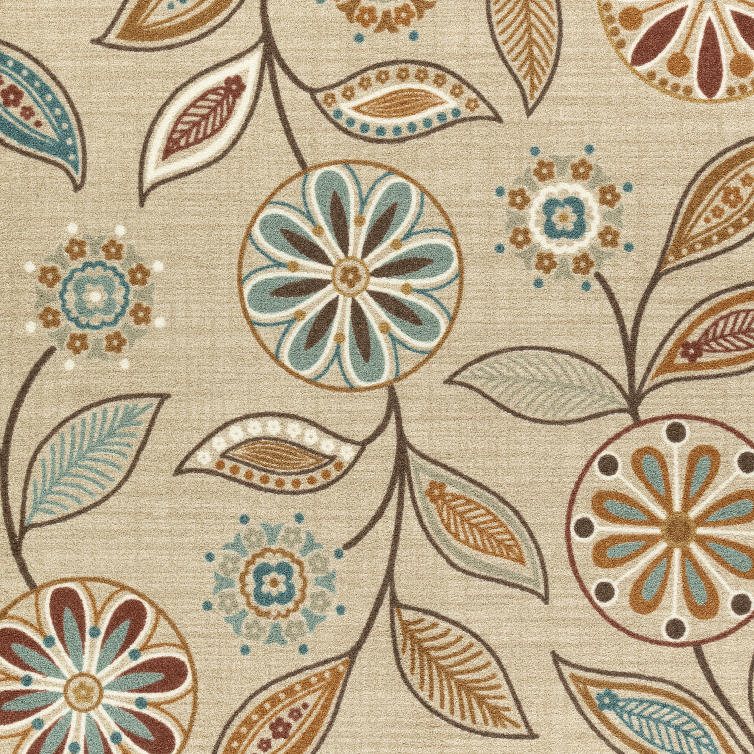 Maples Rugs Traditional Reggie Beige Multi Floral Indoor Accent Rug, 1'8" x 2'10"