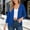 Dark Blue, variant on IUYRTFE Women's Open Front 3/4 Sleeve Cardigan Lightweight Casual Summer Knit Blazer