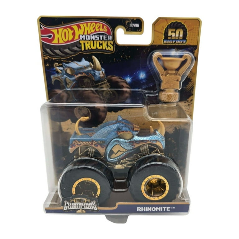 Hot Wheels Monster Trucks Rhinomite Die-Cast 1:64 + Trophy