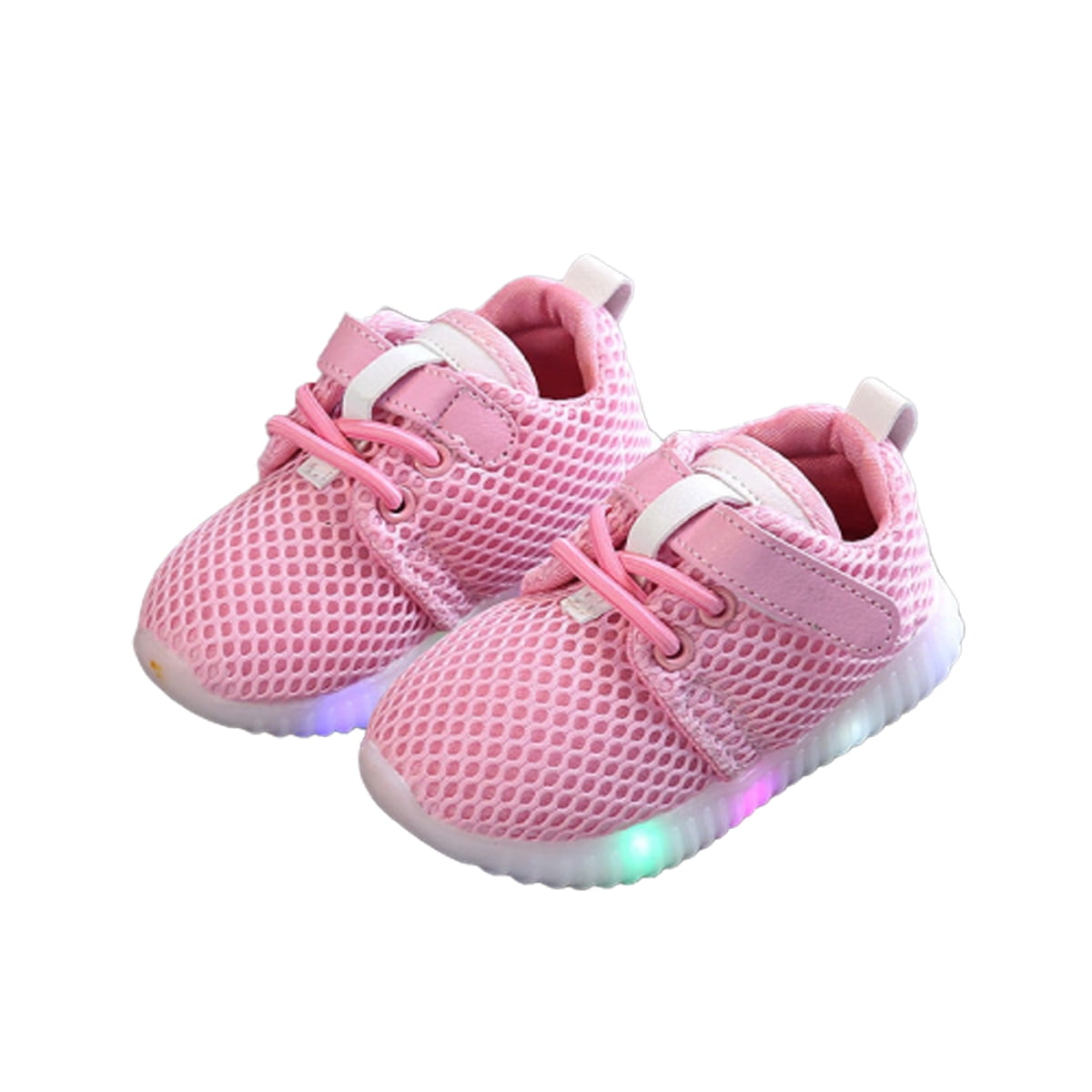 Kids Running Shoes Sneakers LED Light Up Luminous Sport Trainer Baby Boys Girls 